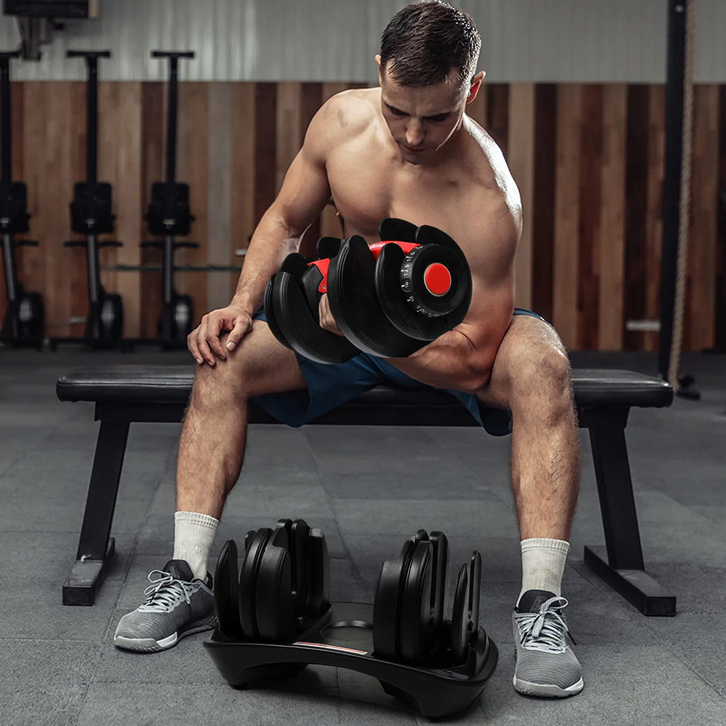 Centra 24kg Adjustable Dumbbell Set Home Gym - Image 7