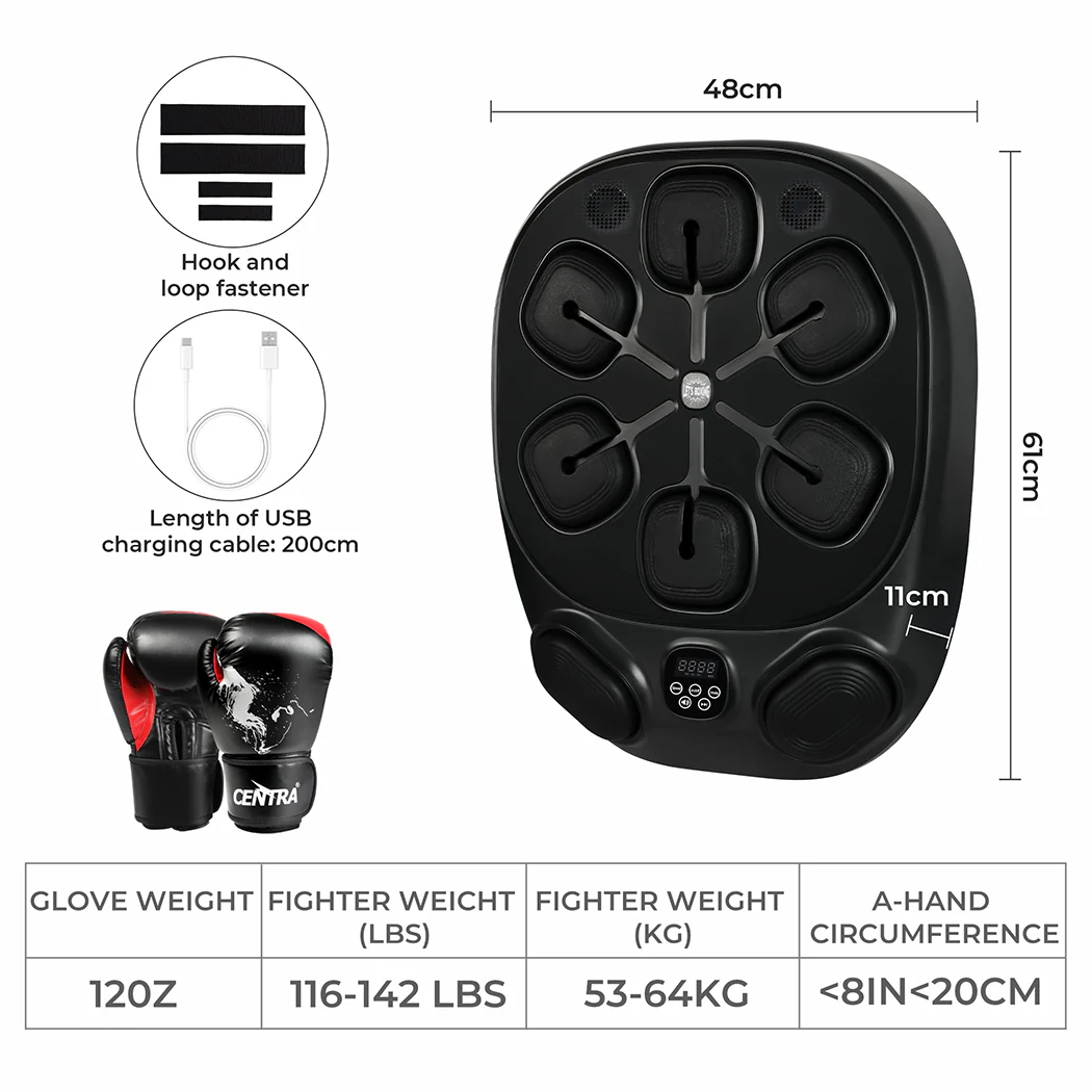 Centra Smart Music Boxing Machine With 12OZ Boxing Glove - Image 2