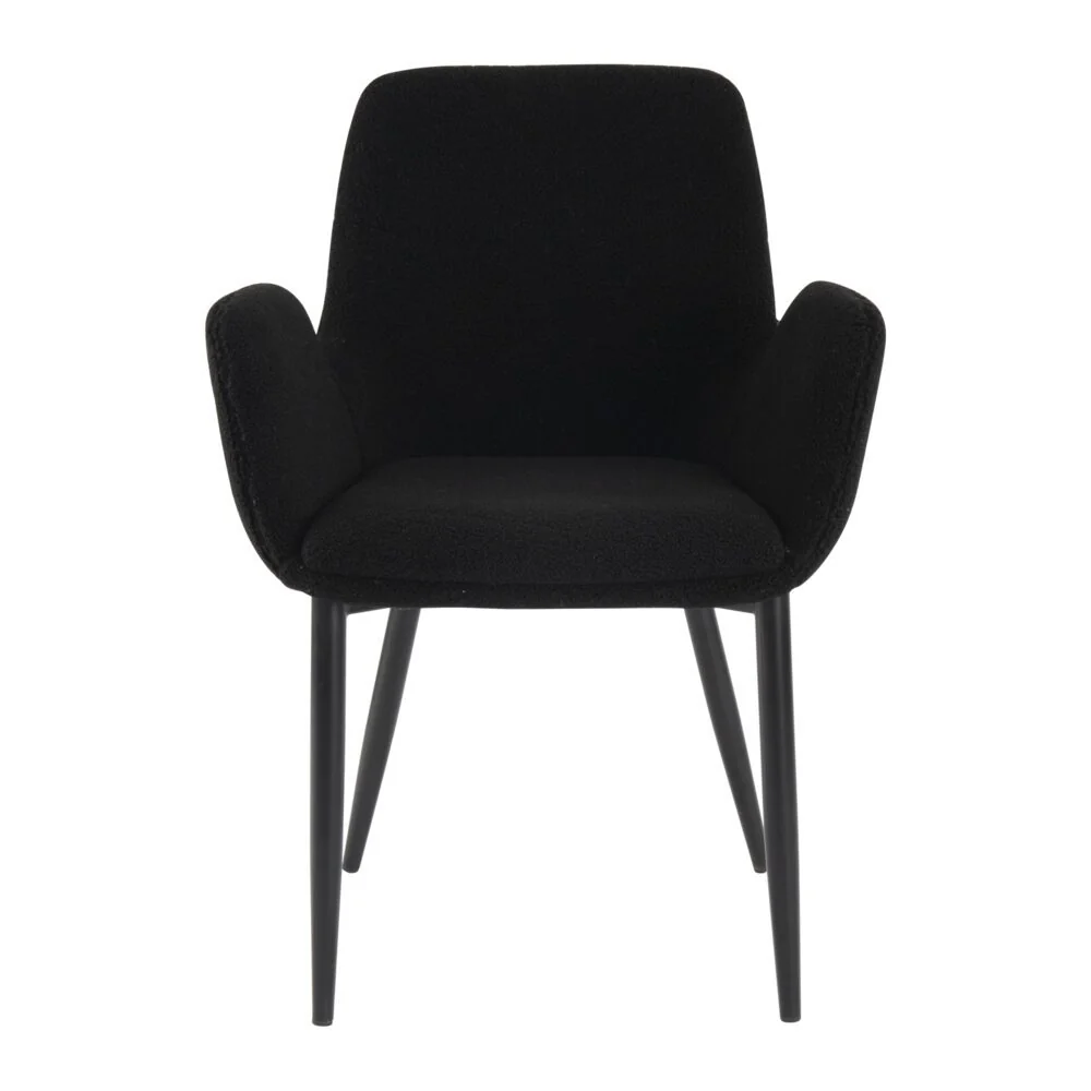 Charcoal Embrace Boucle – teddy Sherpa Fabric Armchair Set - Image 2