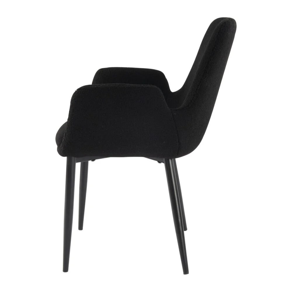 Charcoal Embrace Boucle – teddy Sherpa Fabric Armchair Set - Image 4