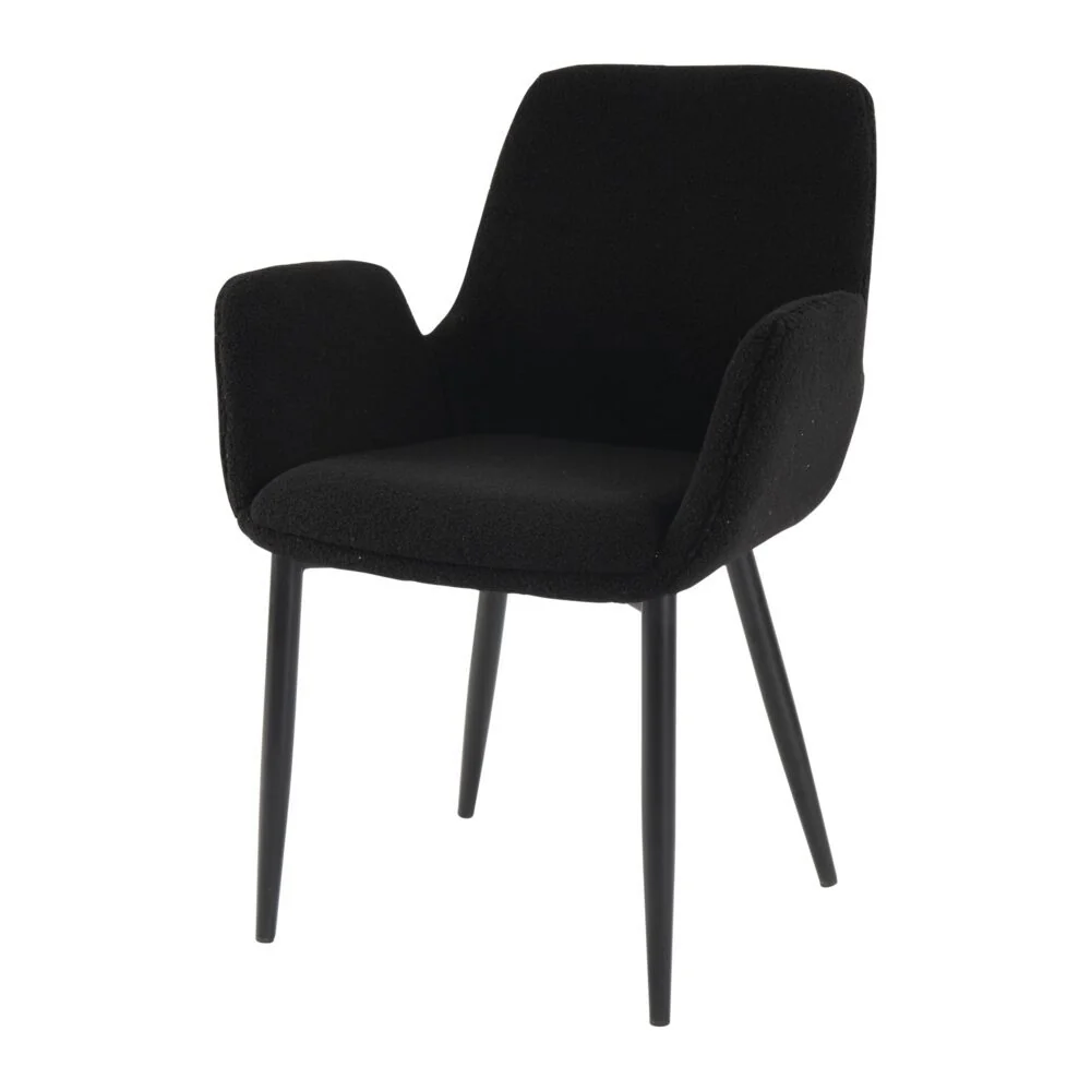 Charcoal Embrace Boucle – teddy Sherpa Fabric Armchair Set - Image 5