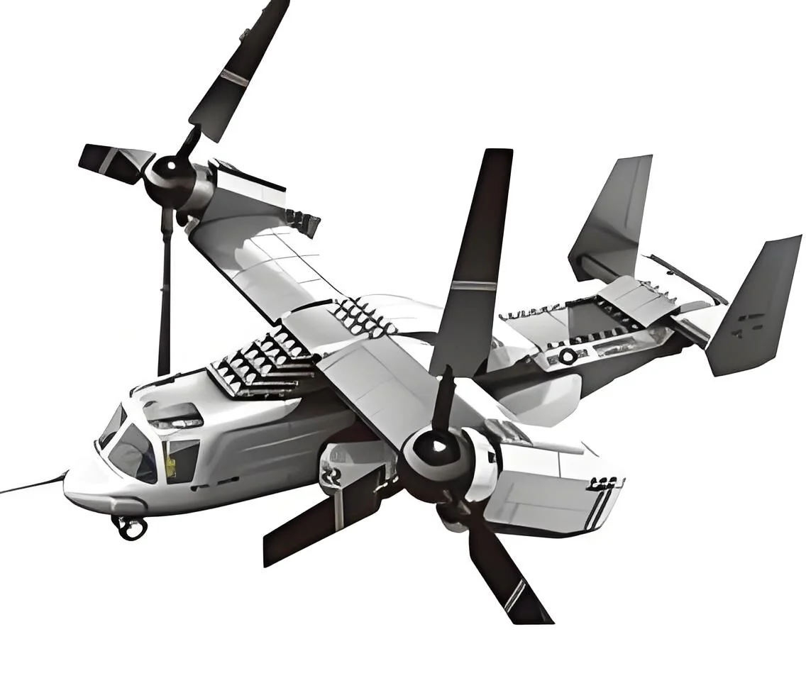 Christmas gift US Osprey Tiltrotor Aircraft Building Blocks Set, 460 Pieces Military Transport Model Kit for Kids Aged 6+ & Enthusiasts(Osprey tiltrotor aircraft)
