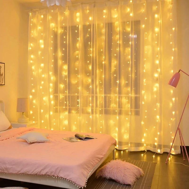 Christmas Lights Curtain Garland - Image 3