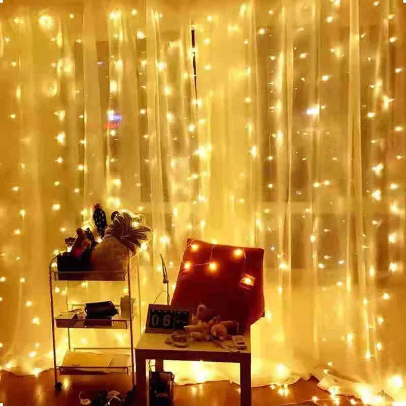Christmas Lights Curtain Garland - Image 4