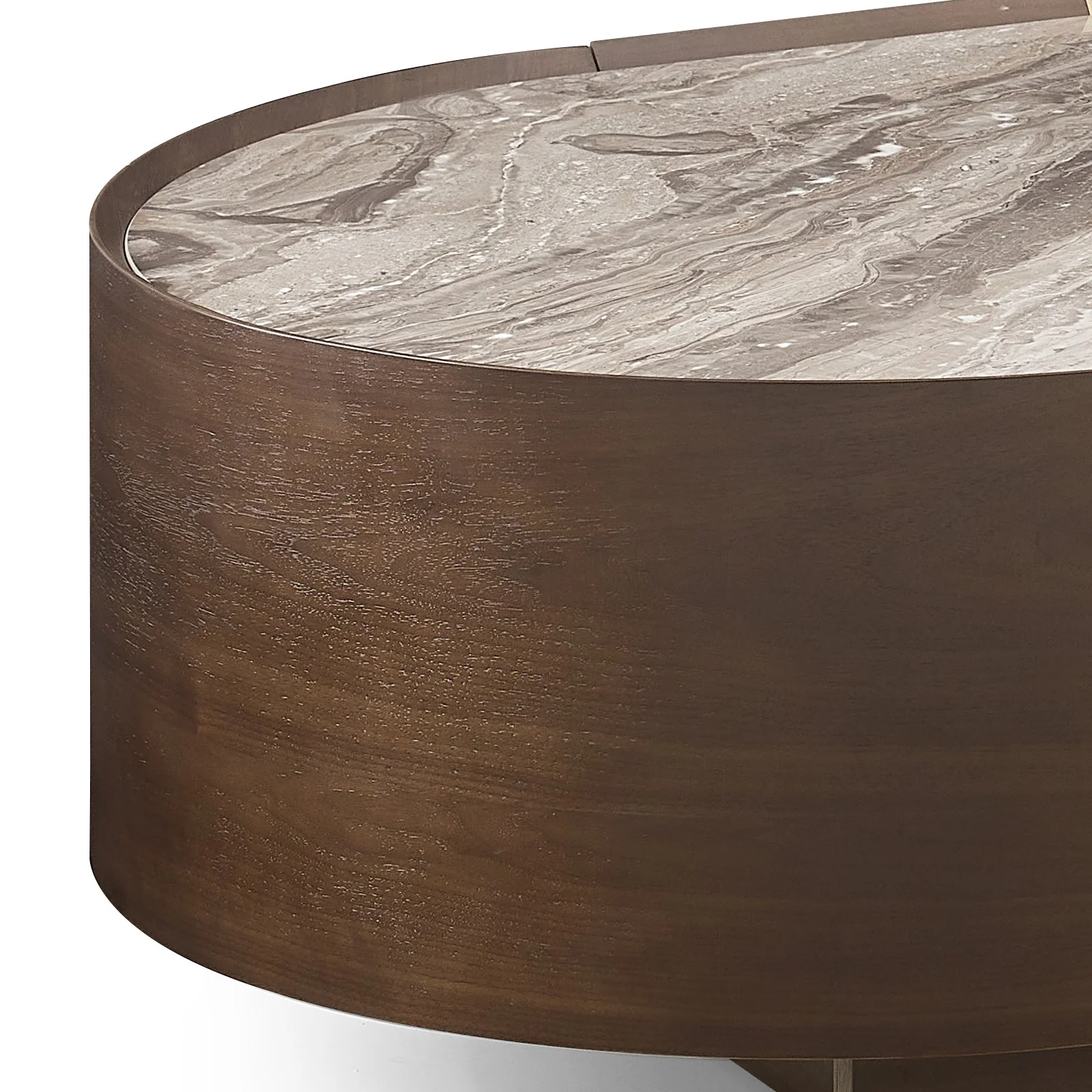 Coffee Table MDF Board Melamine Interior Ample Storage in Dark Walnut colour - Image 3