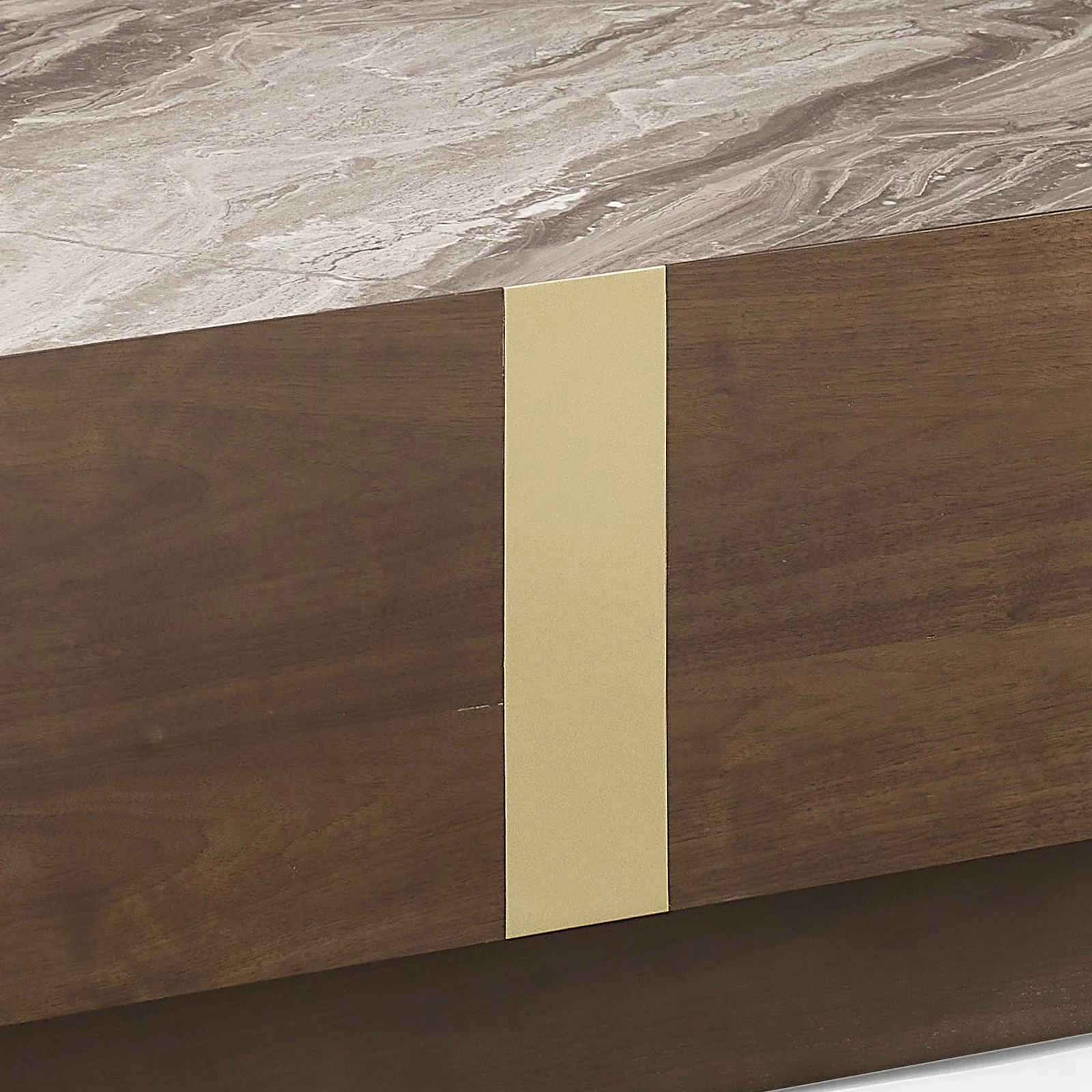 Coffee Table MDF Board Melamine Interior Ample Storage in Dark Walnut colour - Image 4