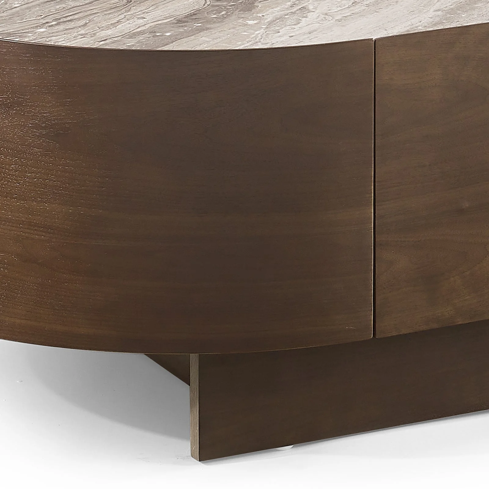 Coffee Table MDF Board Melamine Interior Ample Storage in Dark Walnut colour - Image 7