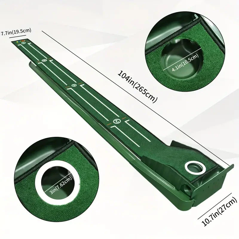 Compact Edition Portable Golf Putting Training Mat - Image 10