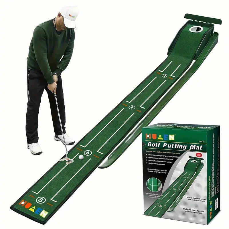 Compact Edition Portable Golf Putting Training Mat - Image 2