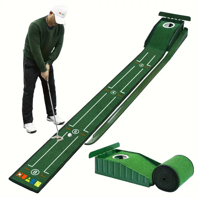 Compact Edition Portable Golf Putting Training Mat - Image 7