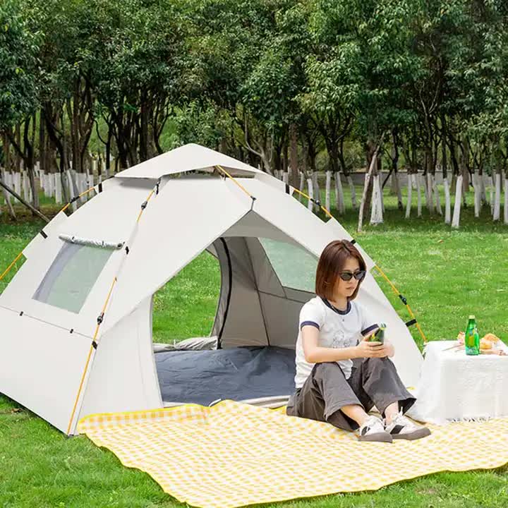 Dark Green 2 Person Lightweight Camping Tent (200*150*125cm) | UV Protection Silver Coated, Dual Doors & Windows - Image 3