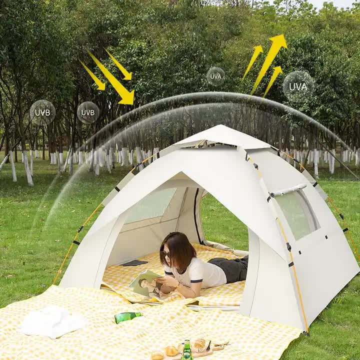 Dark Green 2 Person Lightweight Camping Tent (200*150*125cm) | UV Protection Silver Coated, Dual Doors & Windows - Image 4