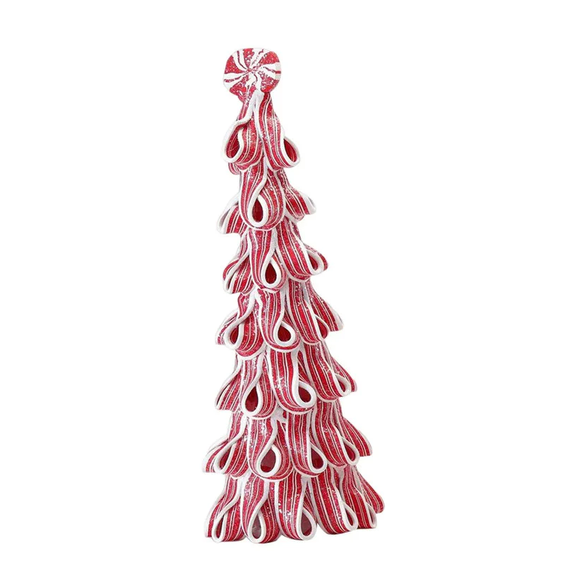 Desktop Miniature Christmas Tree with Candy Cane Top - Image 4
