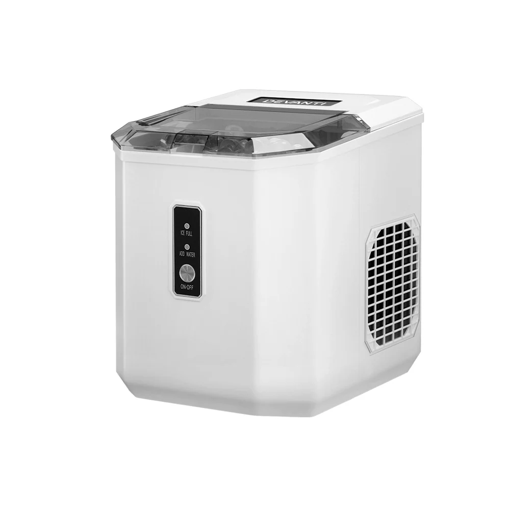 Devanti 12kg Ice Maker Machine Portable Ice Cube Tray Bar Countertop 2L Black - Image 7