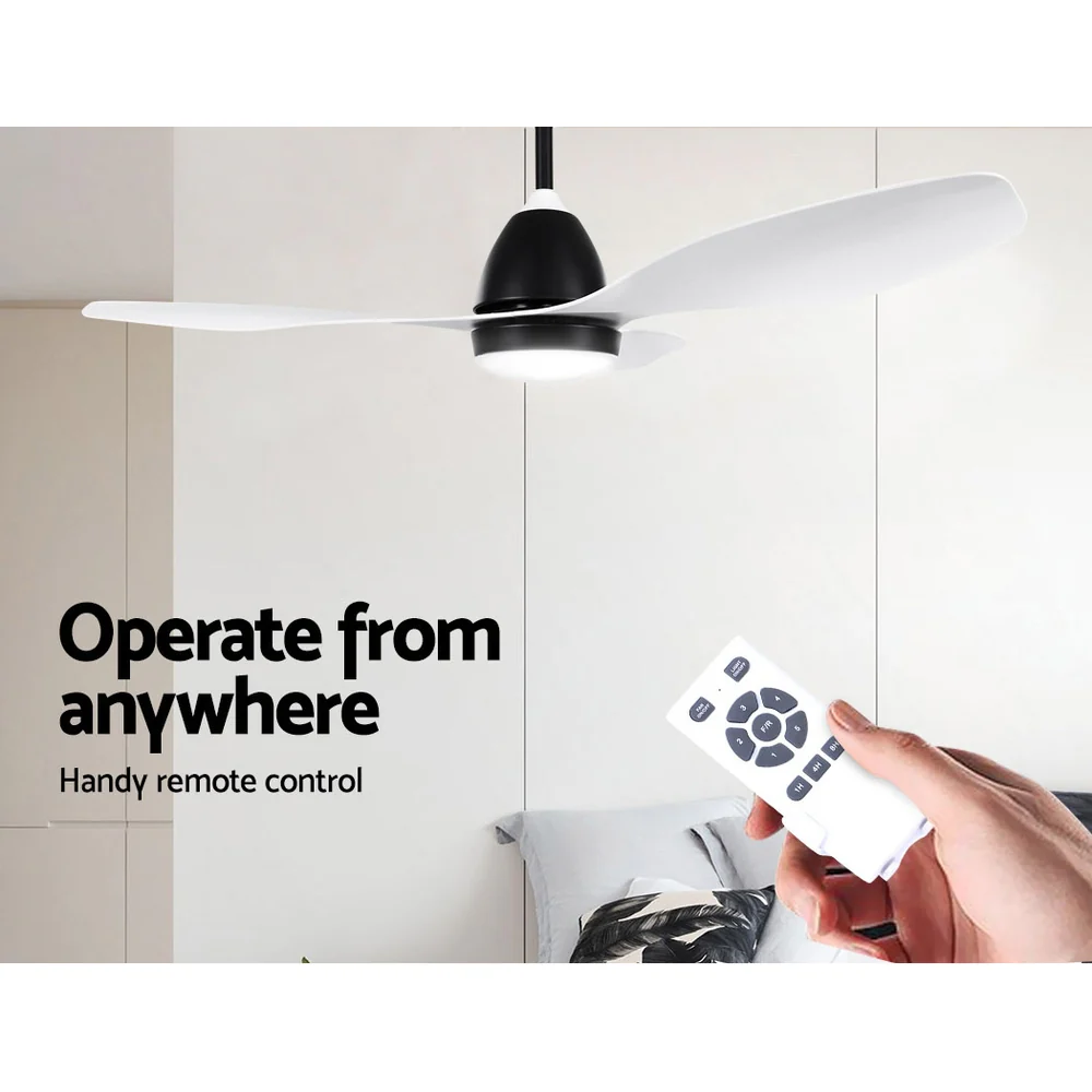 Devanti 48'' Ceiling Fan DC Motor w/Light w/Remote - White - Image 5