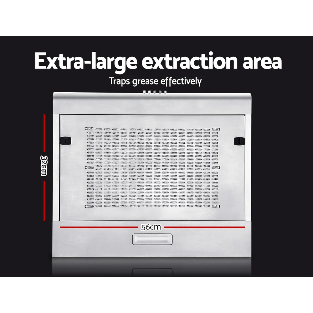 Devanti 600mm Range Hood 60cm Rangehood Stainless Steel - Image 6