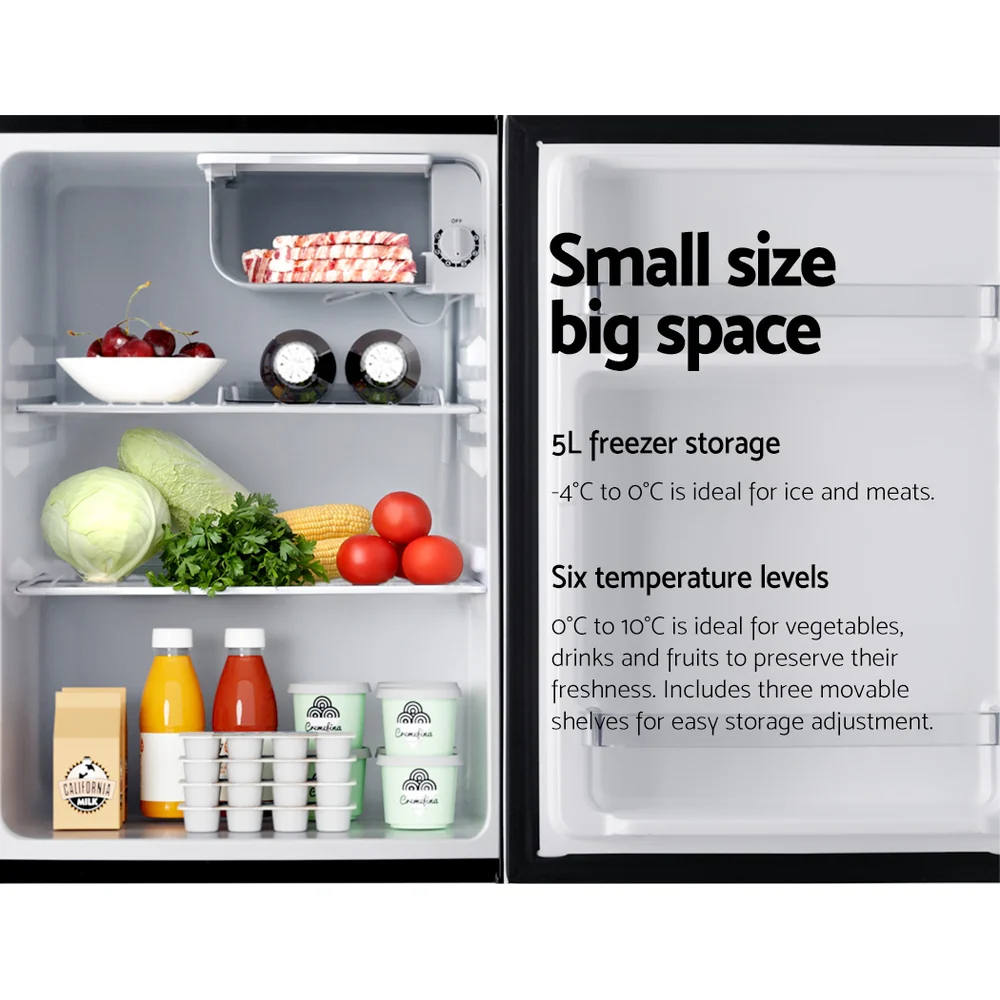 Devanti 70L Bar Fridge Black - Image 5