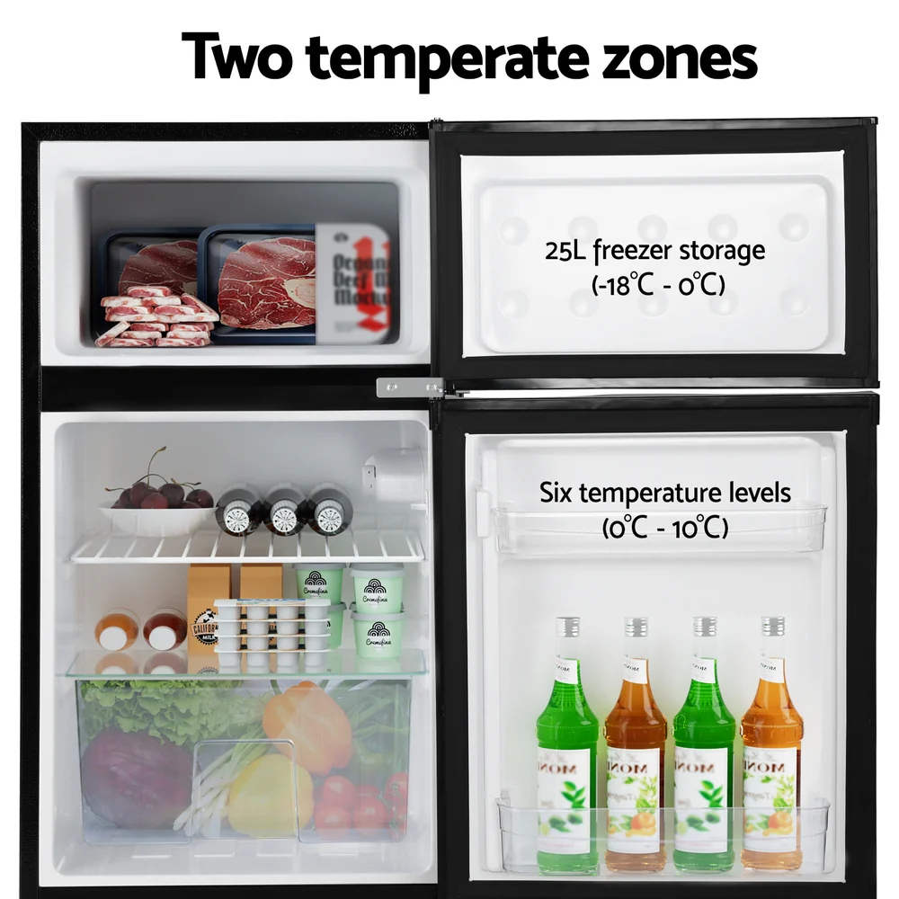 Devanti 85L Bar Fridge Mini Freezer Refrigerator Black - Image 4