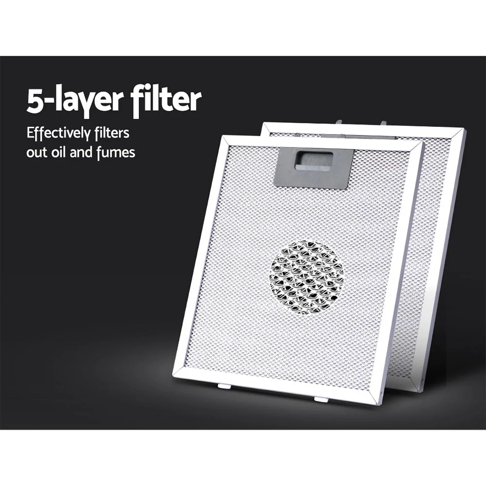 Devanti 900mm Range Hood 90cm Rangehood Glass Canopy - Image 5