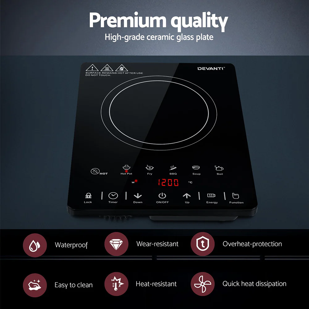 Devanti Electric Ceramic Cooktop 30cm - Image 5