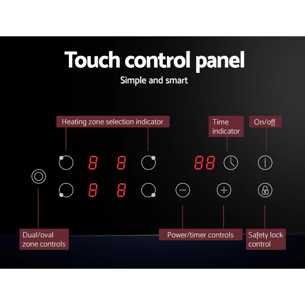 Devanti Electric Ceramic Cooktop 77cm - Image 6