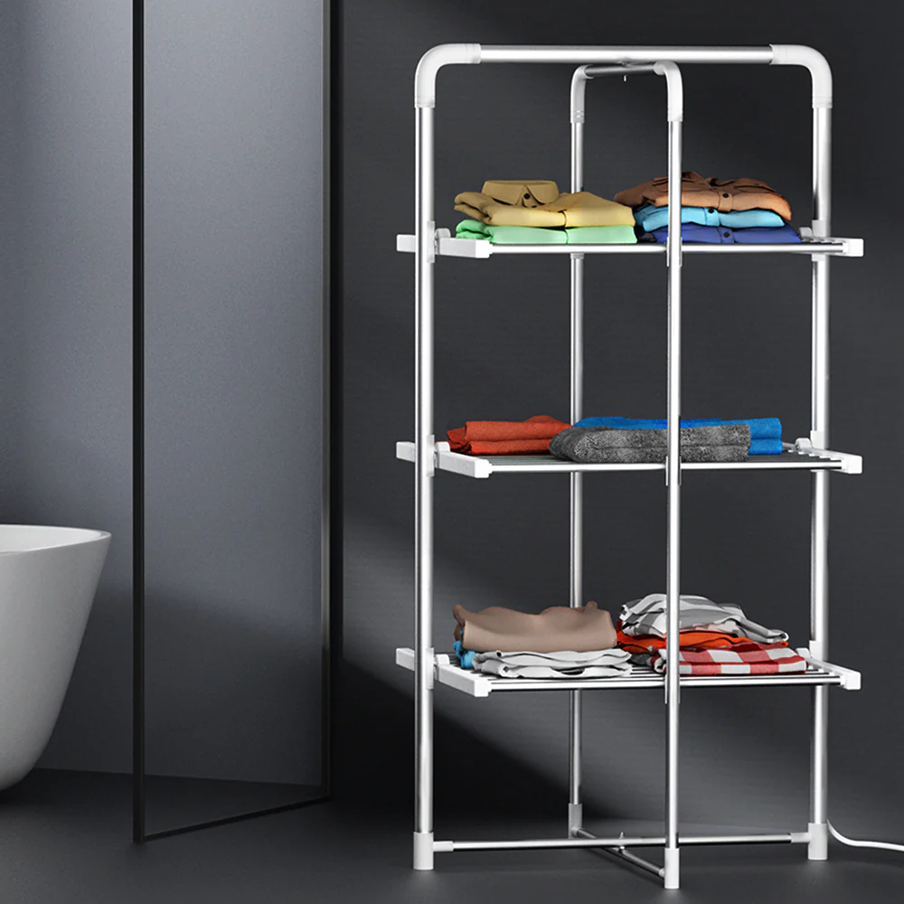 Devanti Electric Heated Towel Rail Rack 30 Bars Foldable Clothes Dry Warmer - Image 8
