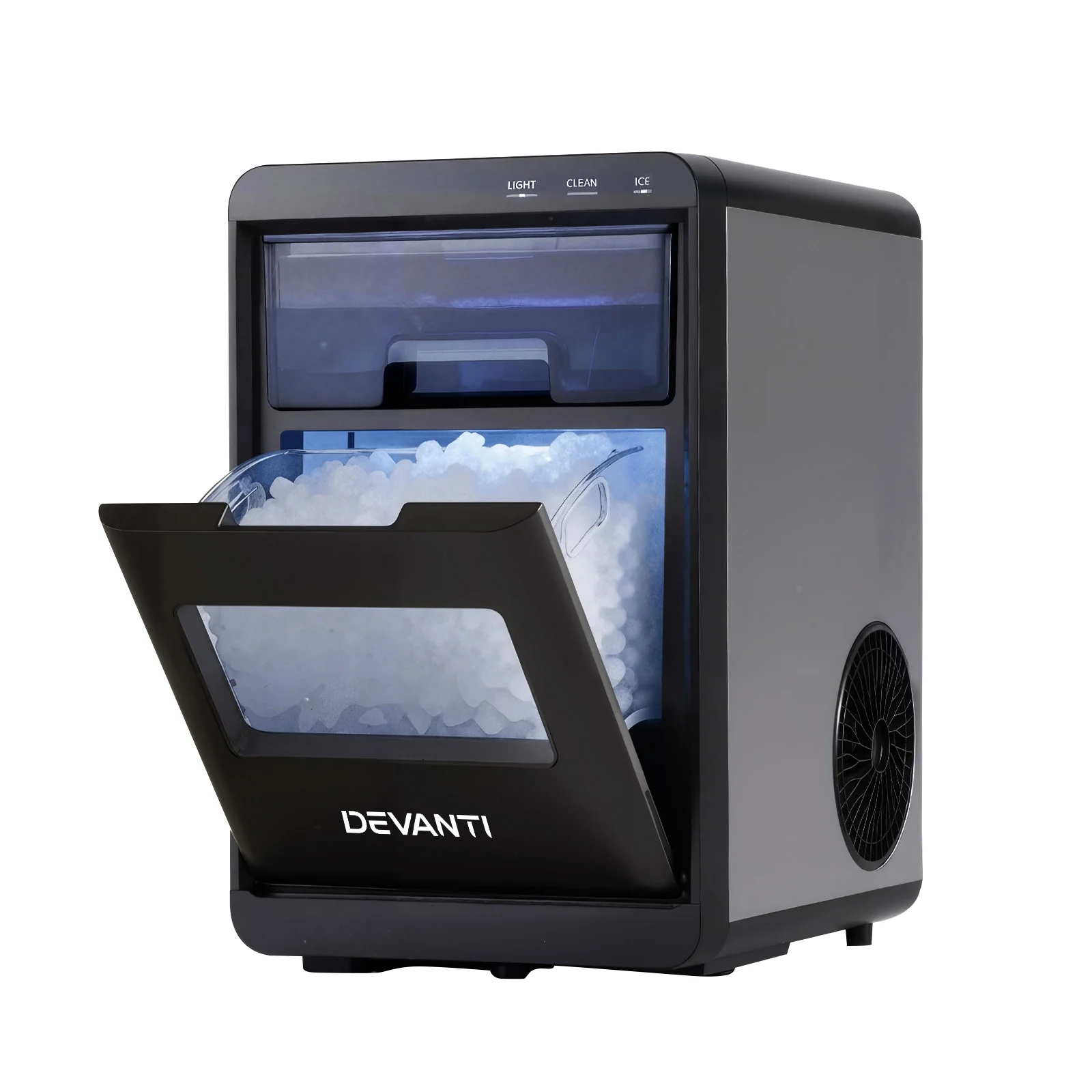 Devanti Ice Maker Machine 20kg Chewable Nugget Ice Countertop w/Self Cleaning