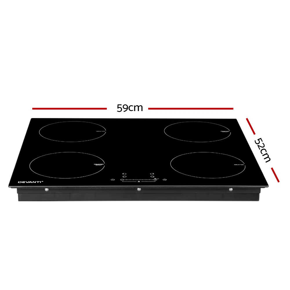 Devanti Induction Cooktop 60cm Electric Cooker - Image 2