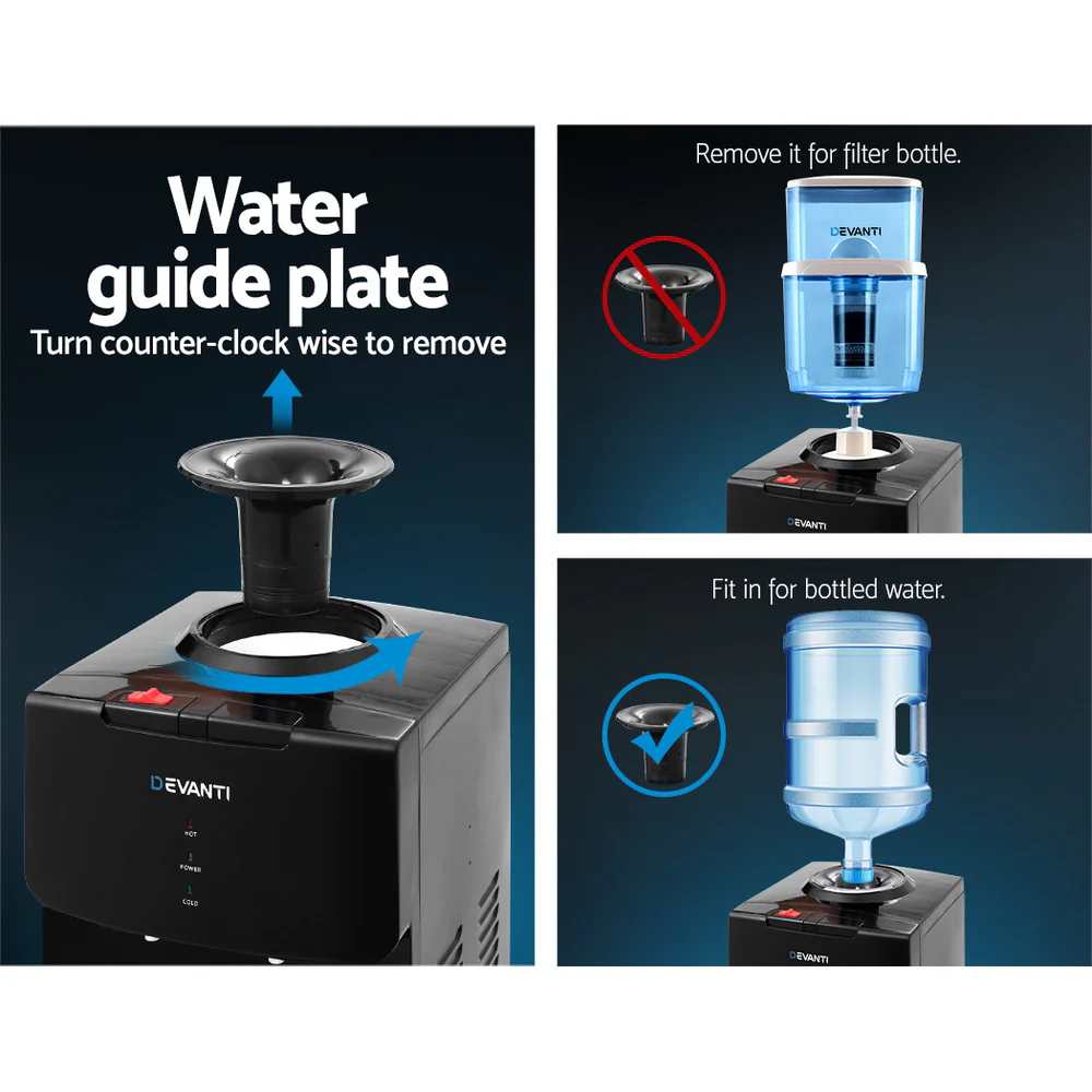 Devanti Water Cooler Dispenser Stand Black - Image 7
