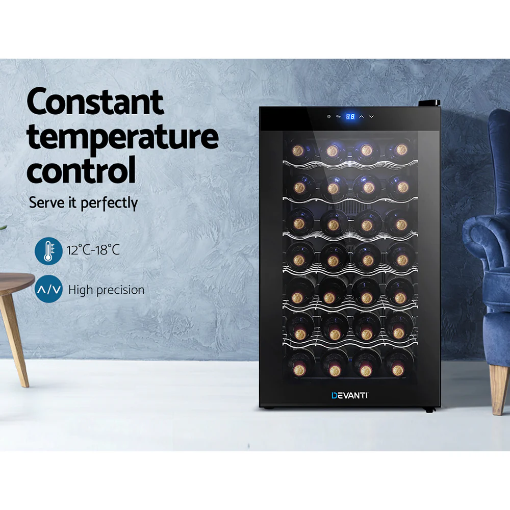 Devanti Wine Fridge Cooler 28 Bottles - Image 5