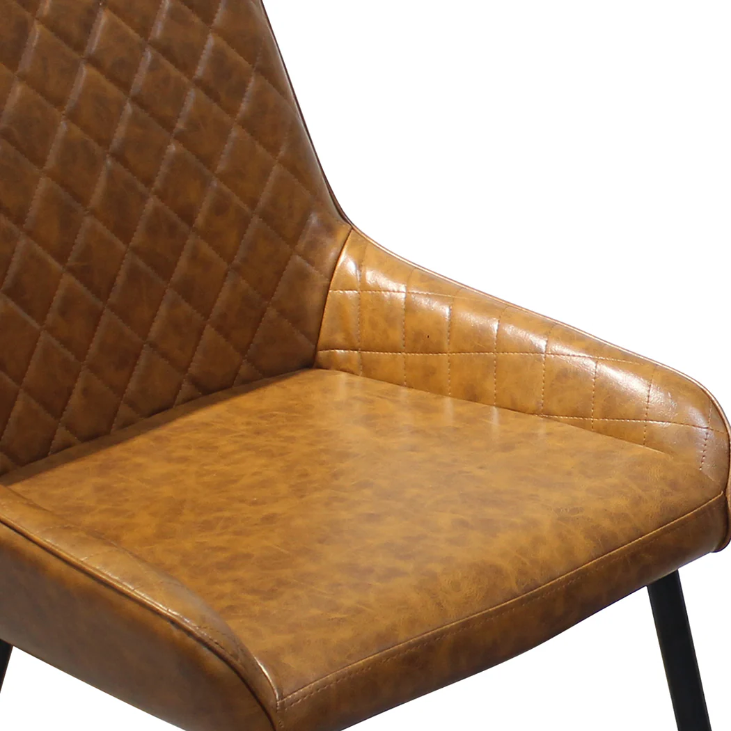 Dining Chairs x 4 Padded Seat PU Faux Leather - Image 4