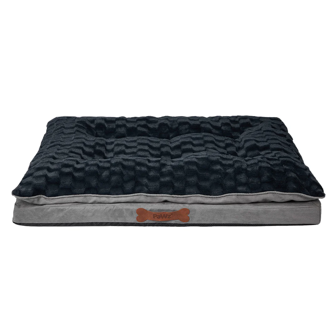 Dog Calming Bed Warm Soft Plush Comfy M Grey Medium - Image 3