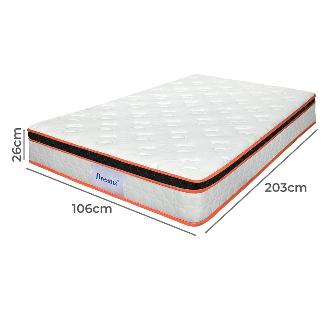 Dreamz 7 Zone Pocket Spring Mattress 26cm King Single - Image 2