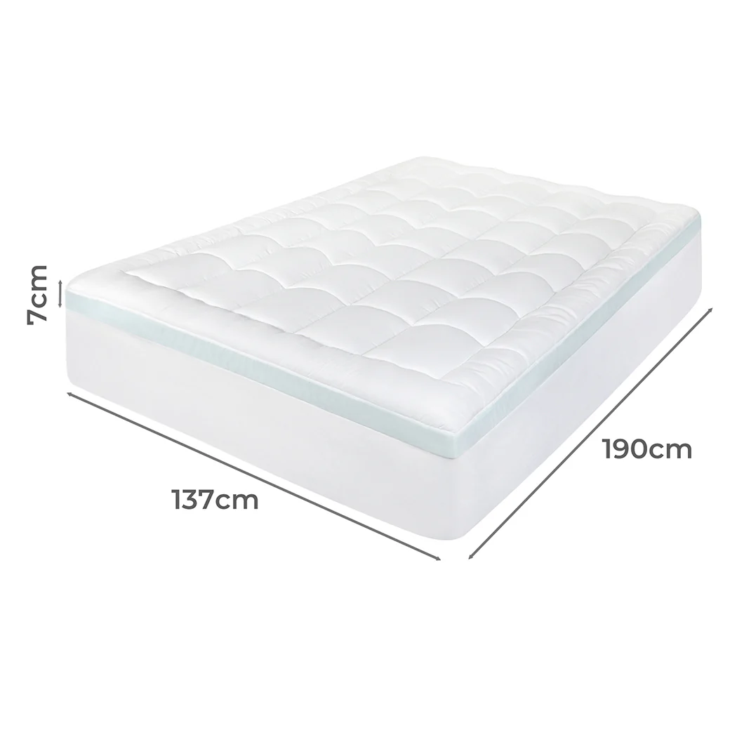 Dreamz Gel Memory Foam Mattress Topper 8cm Double Size - Image 2