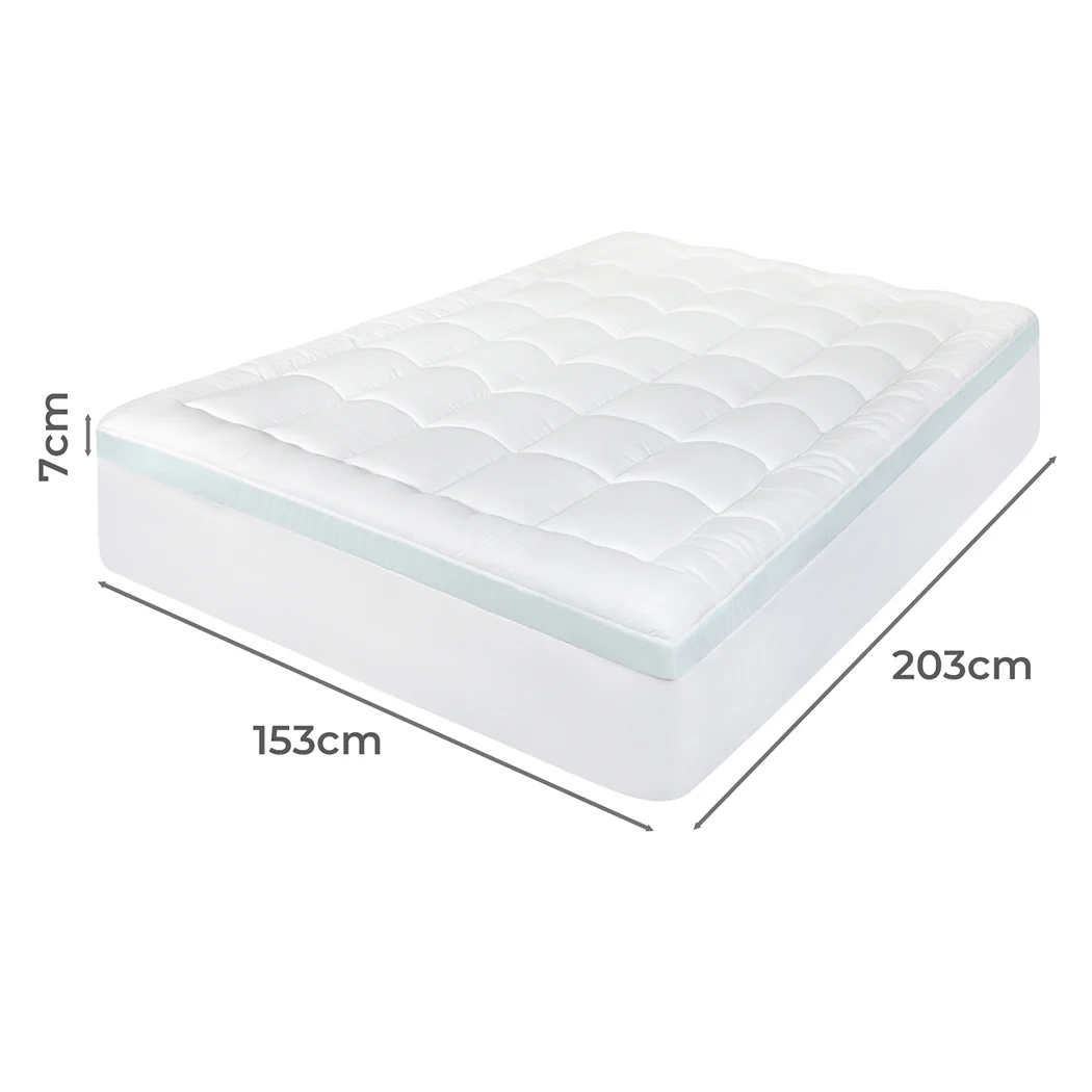 Dreamz Gel Memory Foam Mattress Topper 8cm Queen Size - Image 2