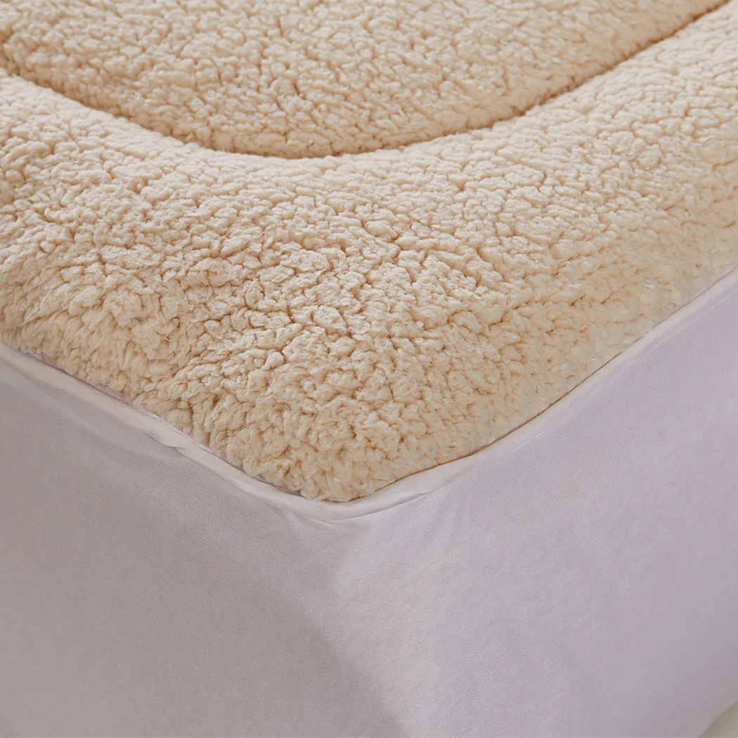 DreamZ Mattress Topper 100% Wool Underlay Queen - Image 4