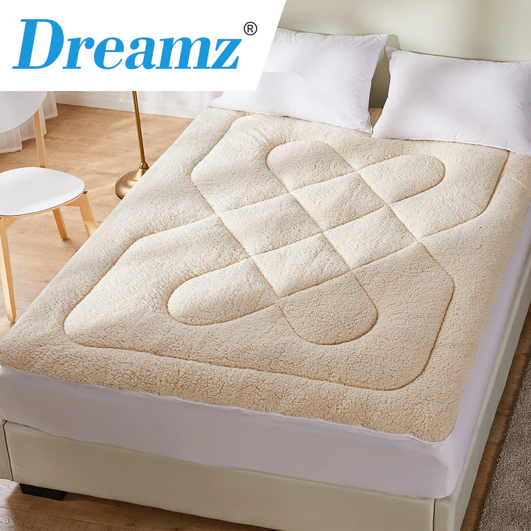 DreamZ Mattress Topper 100% Wool Underlay Queen - Image 6