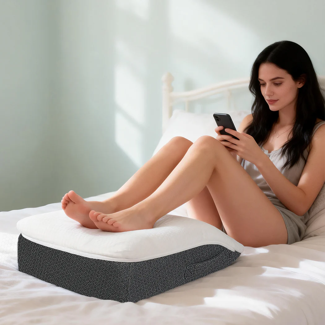 Dreamz Memory Foam Leg Elevation Pillow Bed Wedge Improve Circulation Support - Image 7