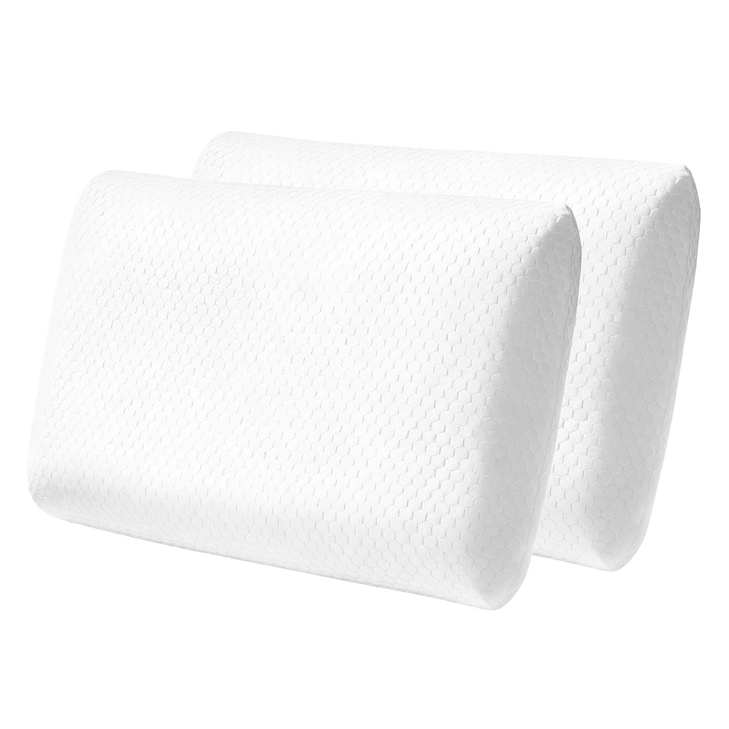 Dreamz Memory Foam Orthopaedic Pillow Neck Pain Side Stomach Back Sleeper 2 Pack - Image 8