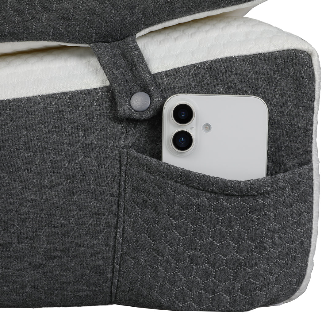 Dreamz Memory Foam Wedge Pillow Bed Back Neck Support Leg Raiser Cushion - Image 4