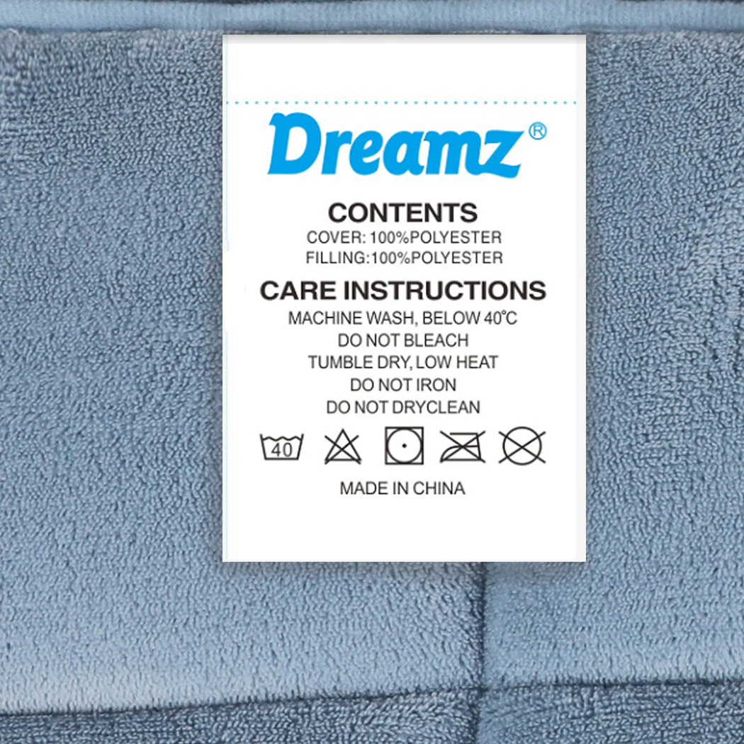 DreamZ Quilt Doona Comforter Blanket Blue King - Image 5