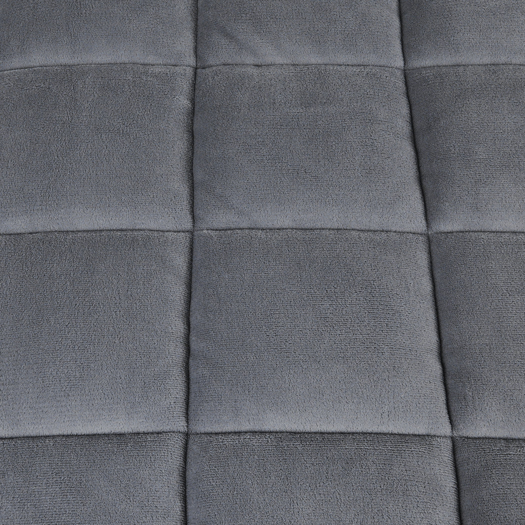 DreamZ Quilt Doona Comforter Blanket Grey Super King - Image 3