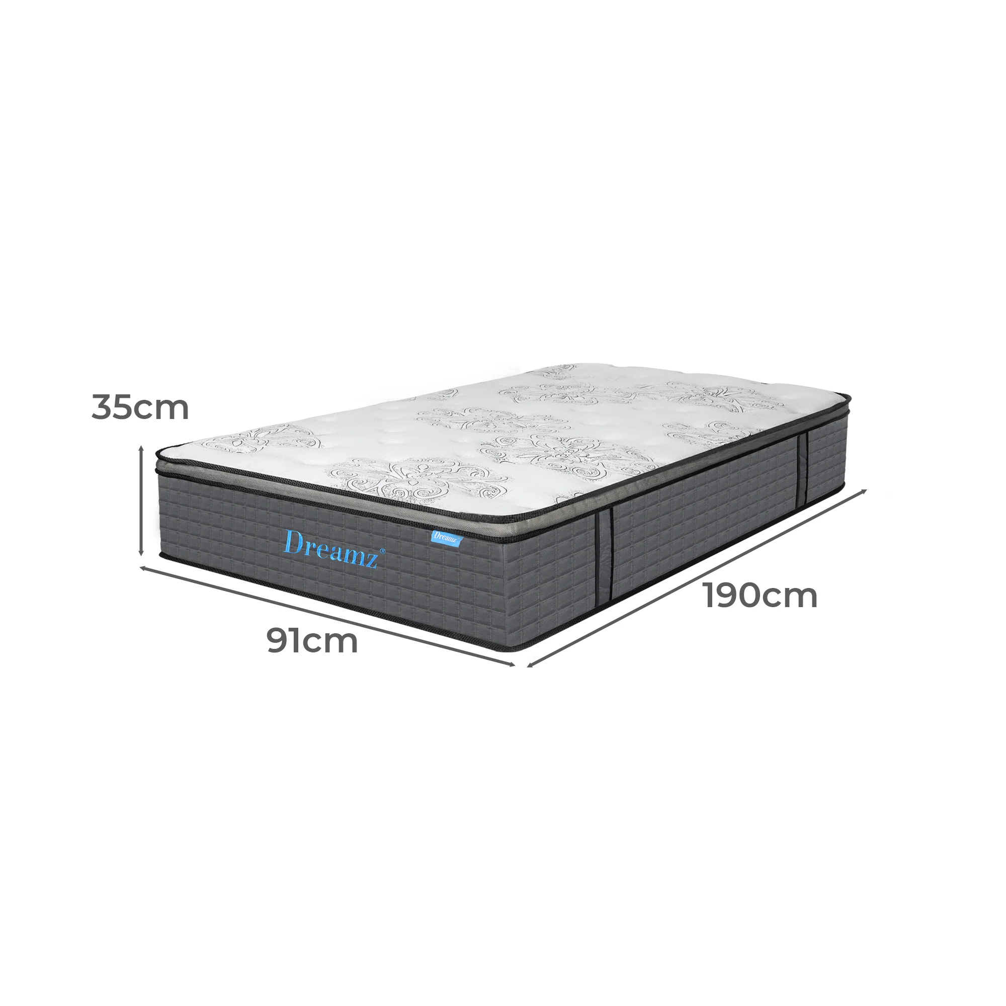 Dreamz Spring Mattress Bed Pocket Egg Single - Image 2