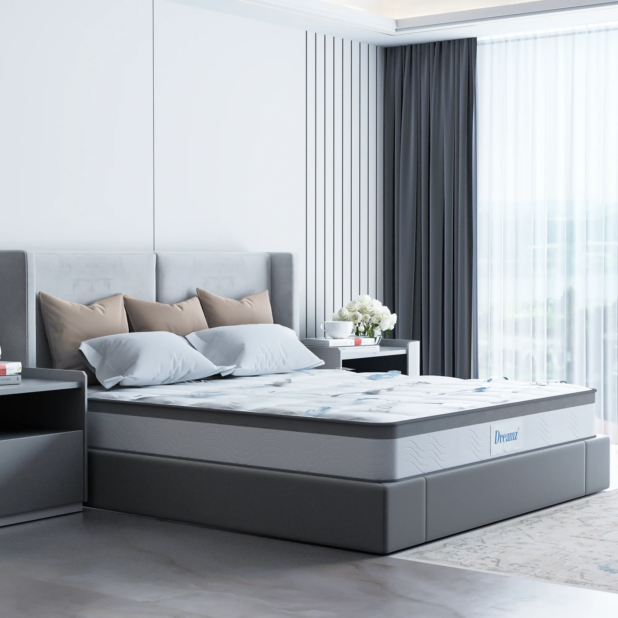 Dreamz Spring Mattress Bed Pocket Tight Double - Image 7