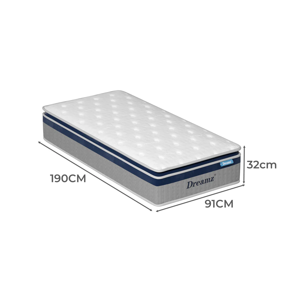 DreamZ Spring Mattress Pillow Top All Sizes 32CM - Image 2