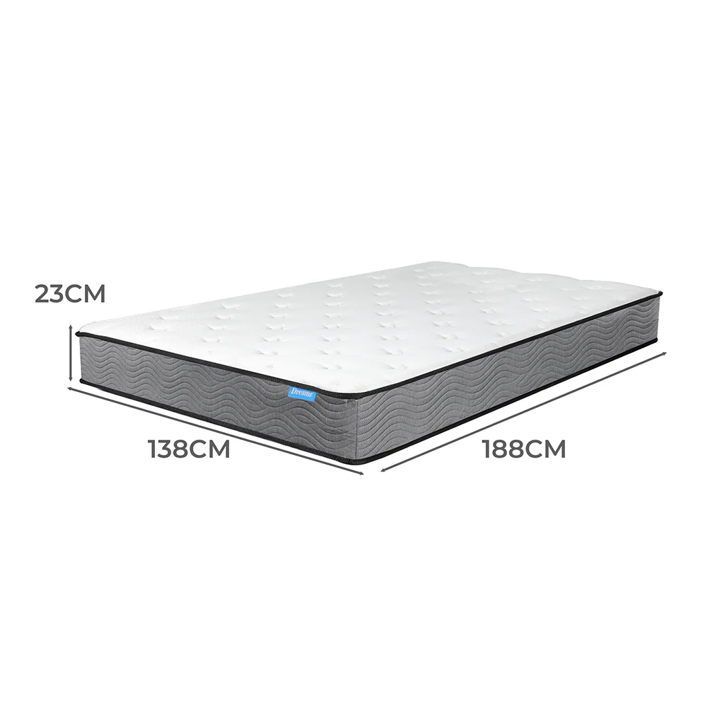Dreamz Spring Mattress Pocket Bed Top Double - Image 2
