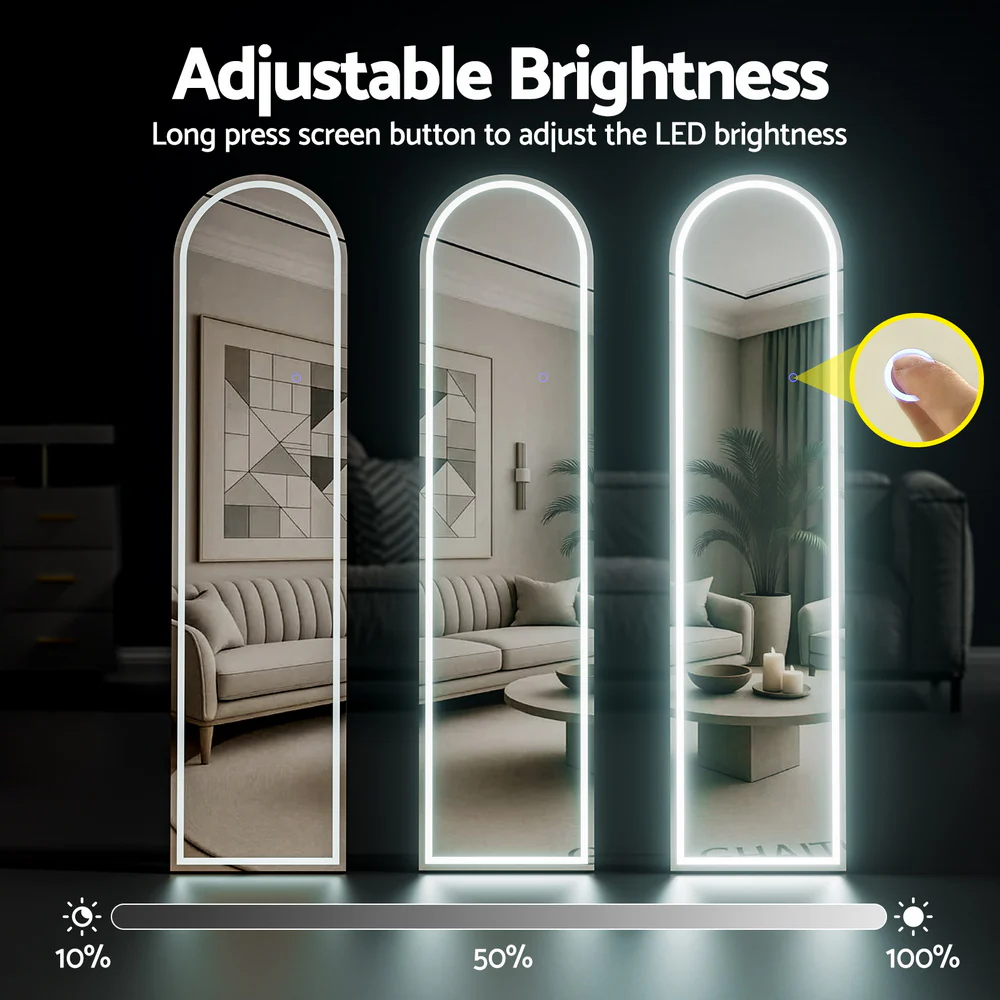 Embellir LED Full Length Mirror Floor Dressing Mirror 160cm - Image 4