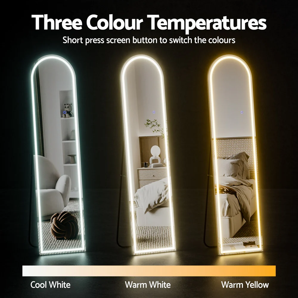 Embellir LED Full Length Mirror Floor Dressing Mirror 160cm - Image 5