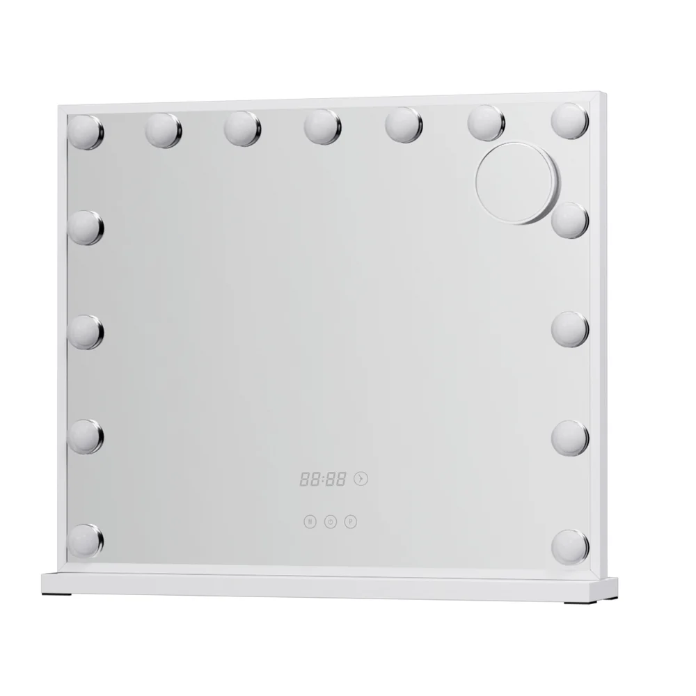 Embellir Makeup Mirror 60x52cm Hollywood Vanity with LED Light Tabletop White - Image 3