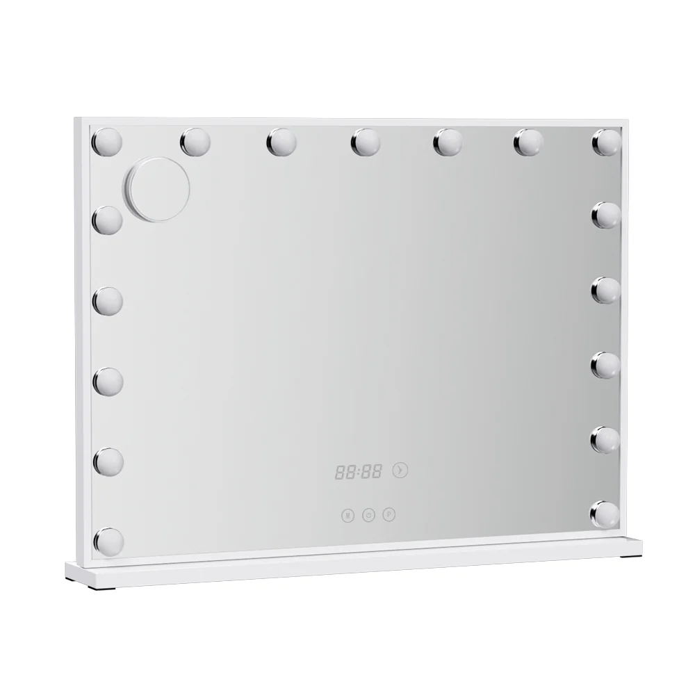 Embellir Makeup Mirror 80x60cm Hollywood Vanity with LED Light Tabletop White - Image 2